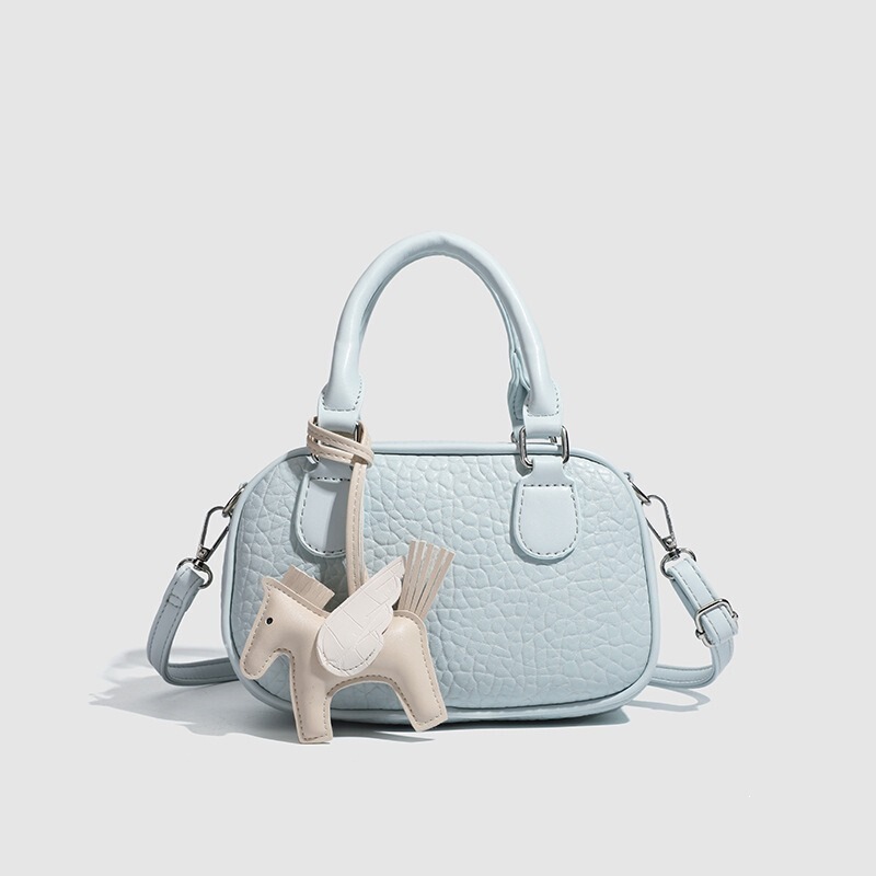 Ice Blue Chunye Handheld Pillow Bag for Women 2025 New Fashion Small Tote Bag Boston Handbag for Women