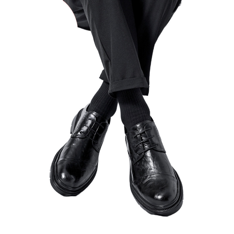 Scarpe da uomo autunno casual formali stile business Derby britannico in pelle da sposa e sposo_voghion.com