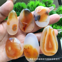 马料原石海洋玉髓吊坠精品奇石风景草花百搭玛瑙男女款挂件送礼12
