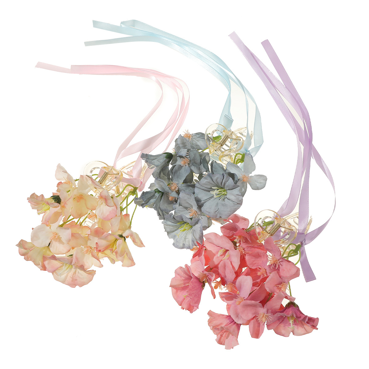 Women's Flower Sweet Mixed Materials Hair Claws display picture 6