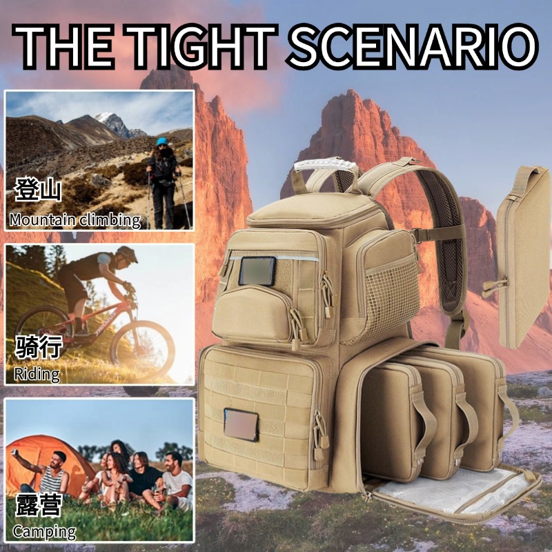 Mochila de montaña deportiva personalizada al aire libre Mochila táctica de pesca de transporte multicapa Mochila al aire libre