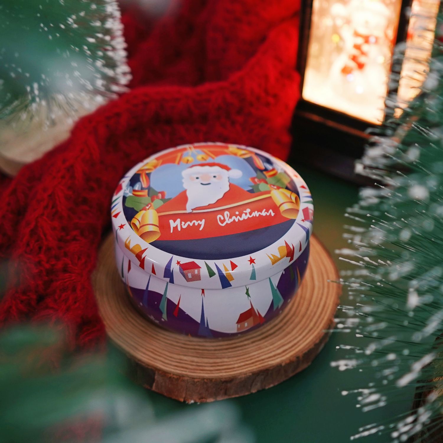 Navidad caja de regalo de vela de banano set romántico no humo perfume adornos regalo de mano vela doméstica de Navidad al por mayor