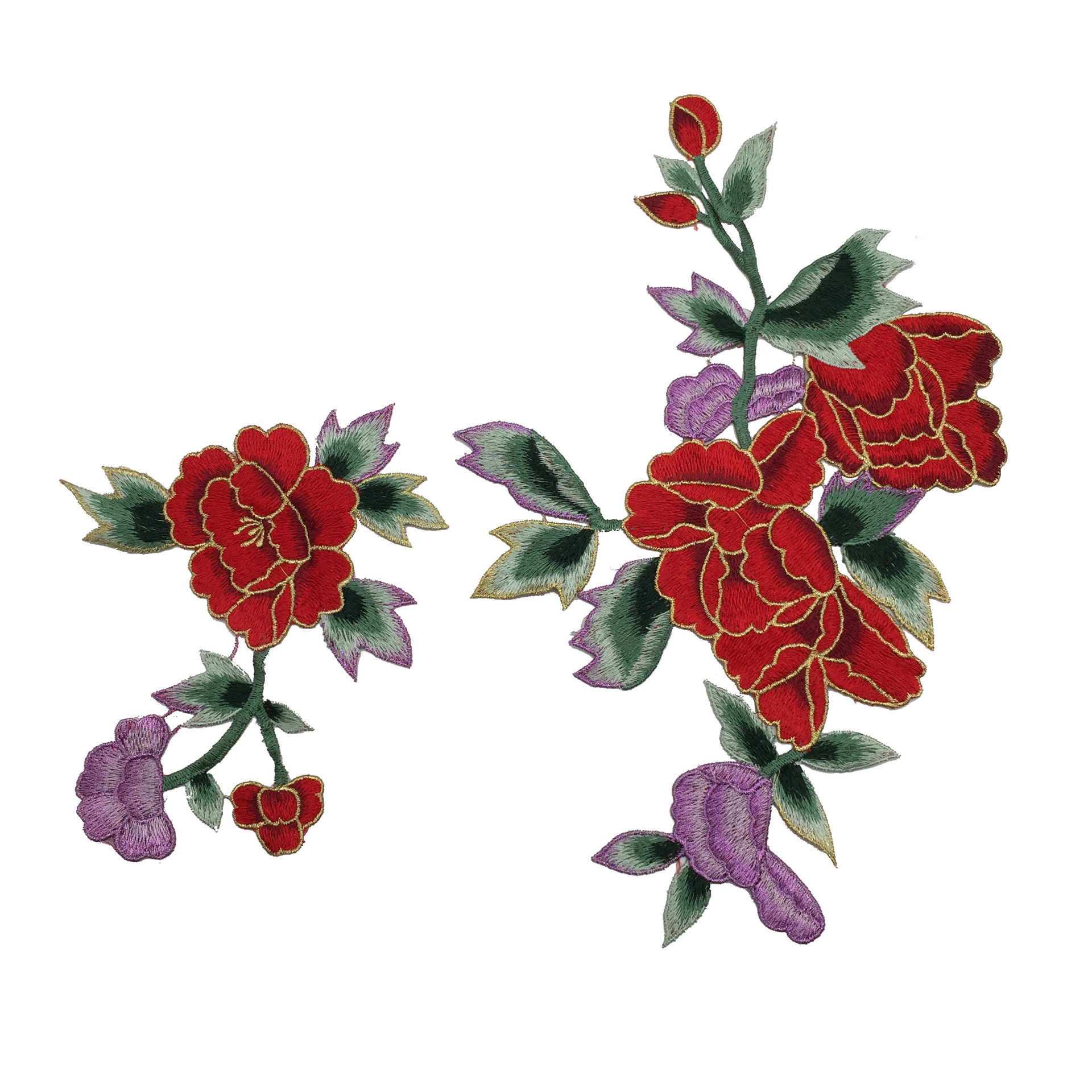 复古牡丹花旗袍婚纱刺绣水溶朵花 女孩长裙童装装饰辅料 批发销售