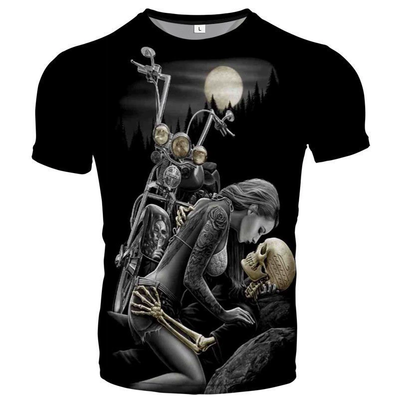 2022 Лето Новый Amazon трансграничная каркасная группа с коротким рукавом Внешняя торговля 3D-печать с круглым вырезом Повседневная Свободная с коротким рукавом