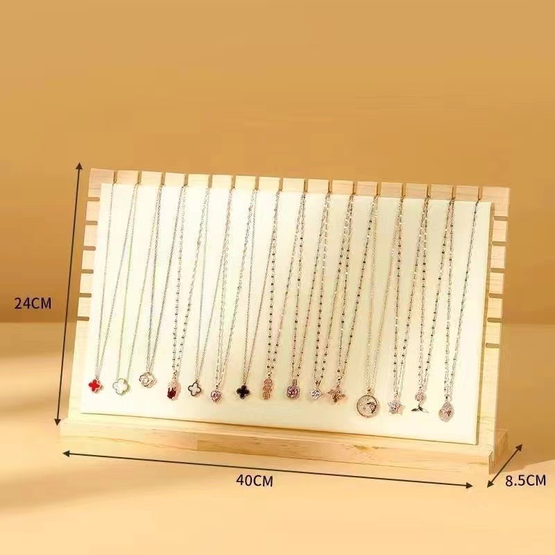 Modern Style Geometric Solid Wood Patchwork Jewelry Display Jewelry Rack display picture 2