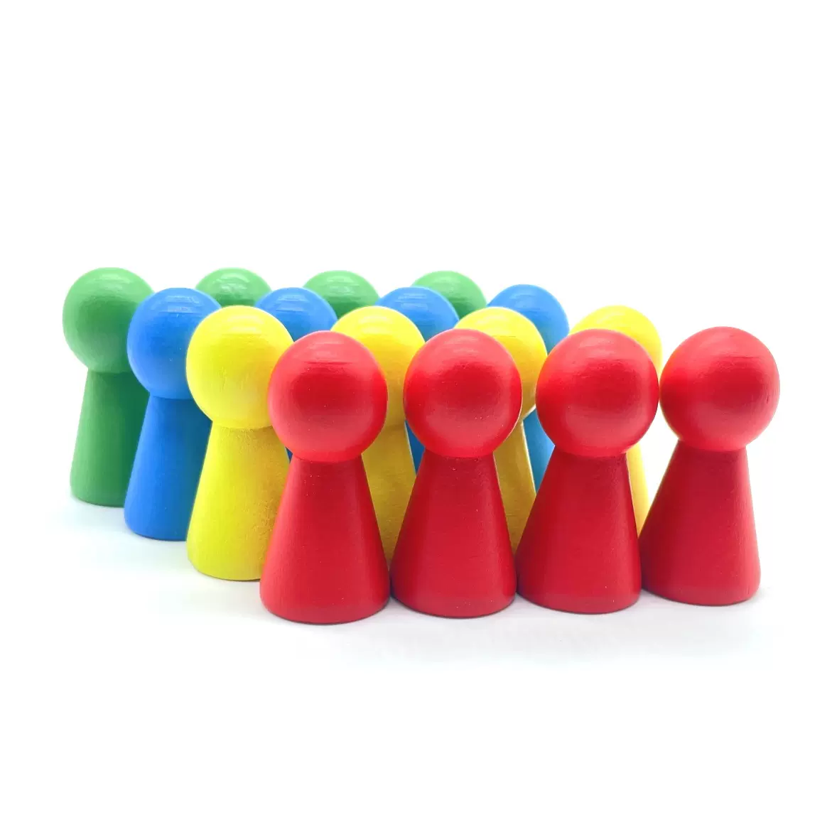 厂家直供大号彩色木质人形棋子跳棋飞行棋实木棋子现货批发