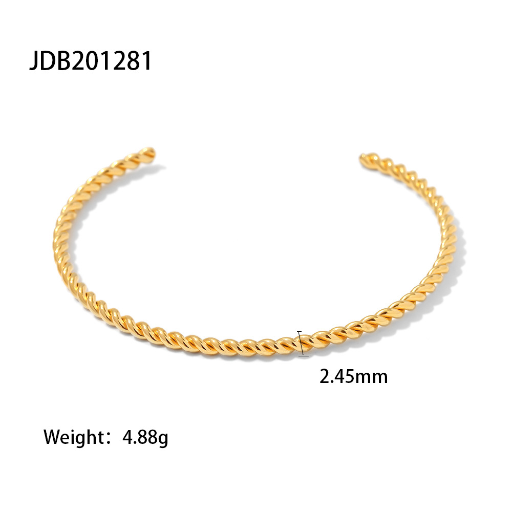 Simple Style Geometric Stainless Steel Plating Bracelets