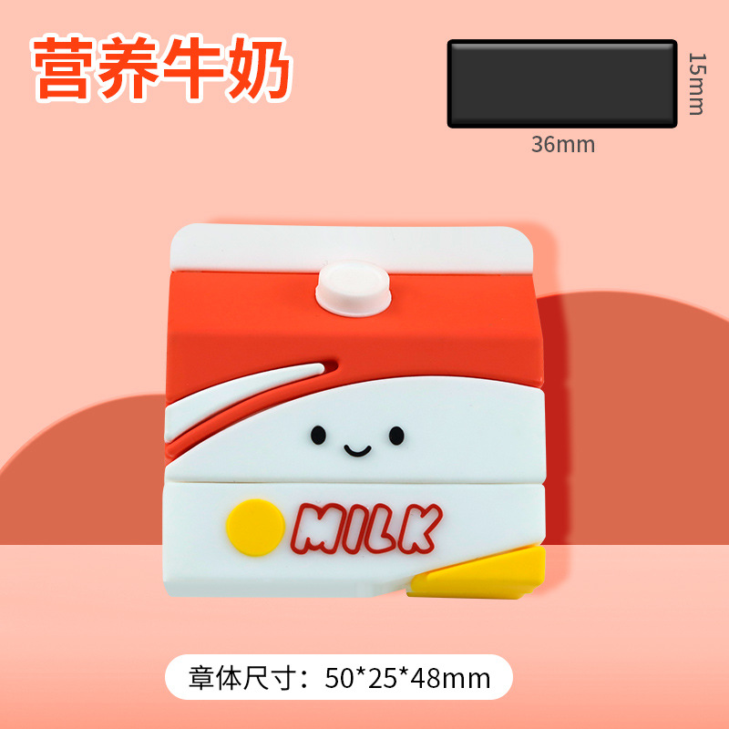 Epoxi muñeca de dibujos animados simulación alimentos niños nombre sello material al por mayor bebé entrada suministros Kindergarten