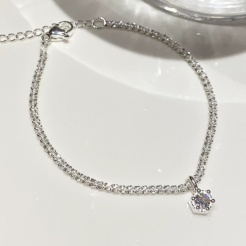 Silver 925 Pearl Bracelet, Minimal Beaded Design, Adjustable 12 cm