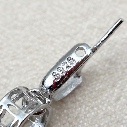 S925 sterling silver pendant buckle silver buckle head accessories gold-plated peace buckle diy jade pendant clip buckle jade buckle