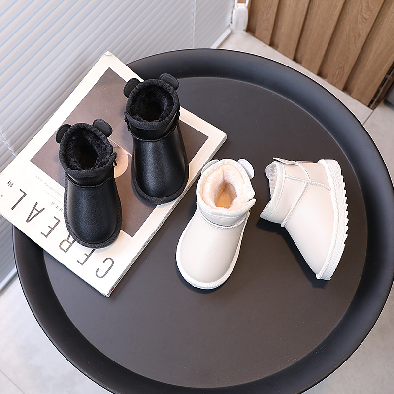 Botas de nieve para niños 2023 botas de algodón para bebés de invierno para niñas zapatos de invierno cálido para niños zapatos de algodón para niños botas cortas marea