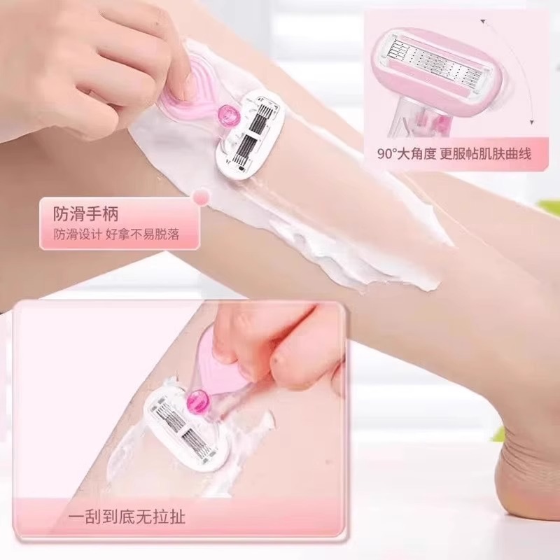 女性用携帯用5層シェーバー、脇・陰部専用シェーバー、脱毛ナイフ、ソープヘッド在庫あり|undefined