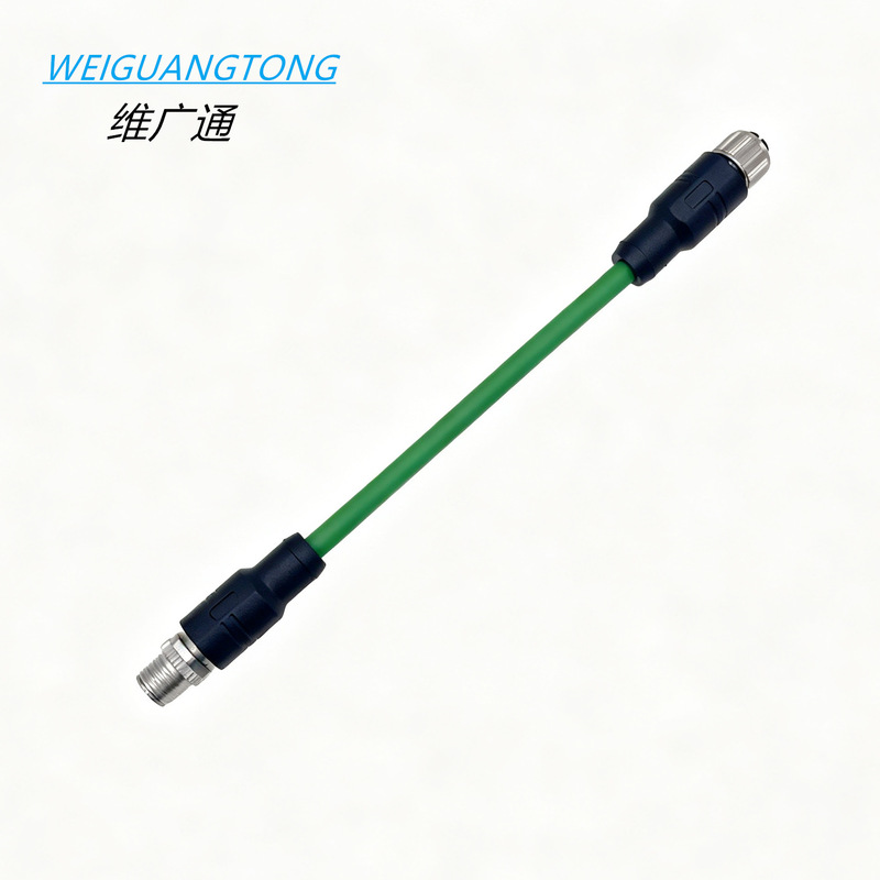 M12 X-Type Male 8P Connector to Rj45 Connector Ethernet Bus Super Category 6 Waterproof Connector M12 X-Type Male 8P Connector to Rj45 Connector Ethernet Bus Super Category 6 Waterproof Connector