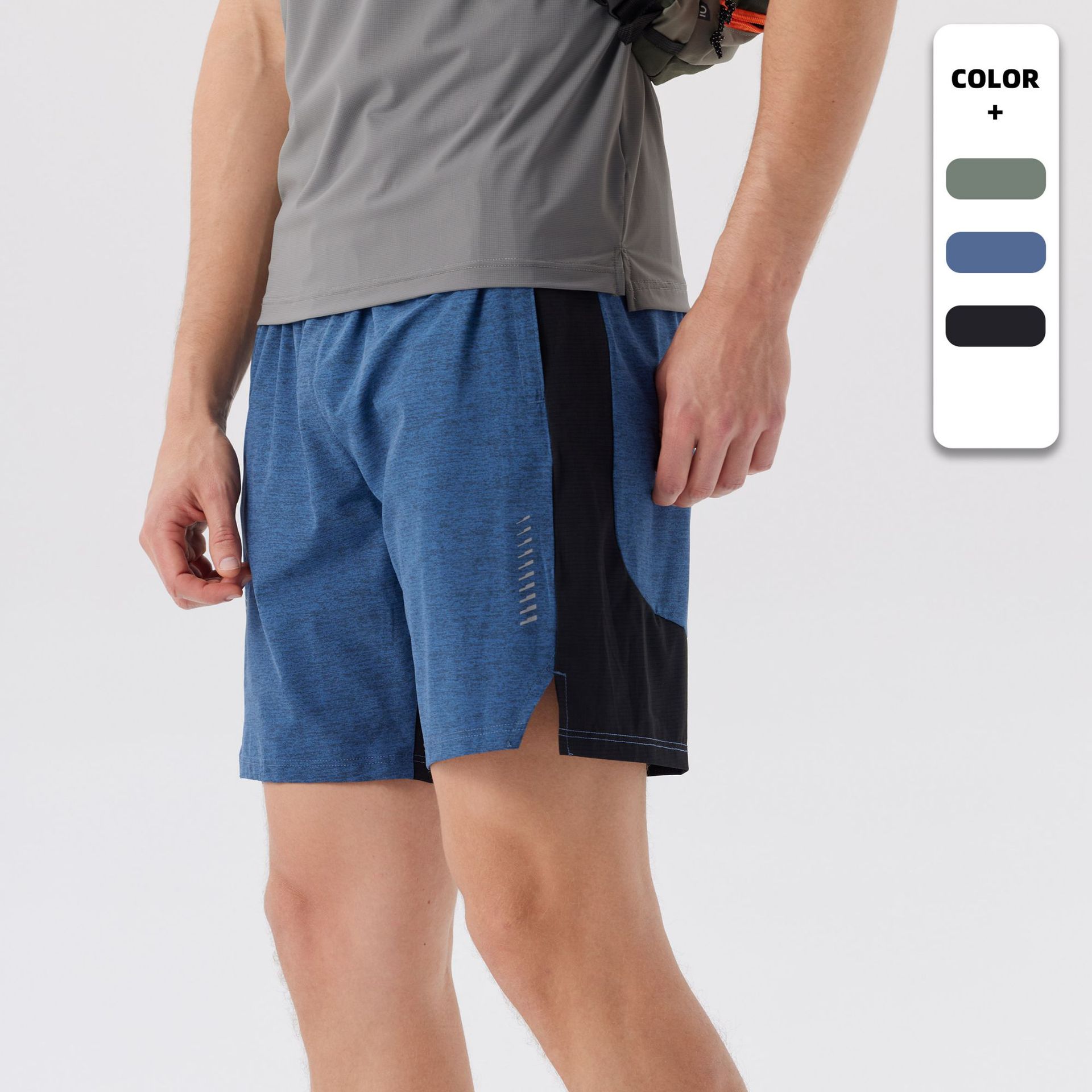 Pantalones cortos deportivos de empalme para hombres verano al aire libre pantalones de correo transpirables pantalones secos rápidos pantalones deportivos de baloncesto para hombres
