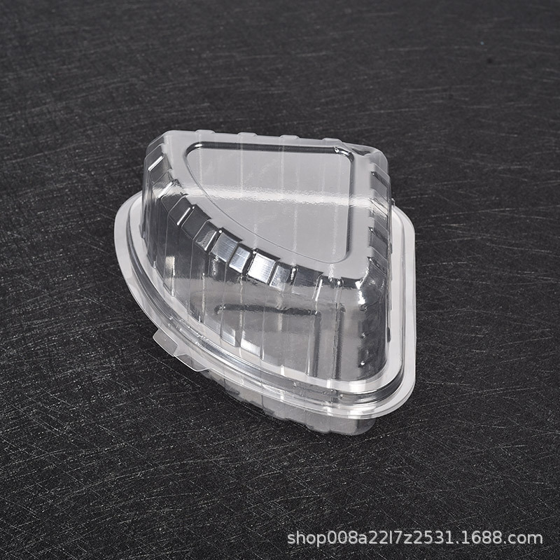 三角形透明奶酪盒包装盒扇形盒慕斯切块面包盒烘焙包装盒子