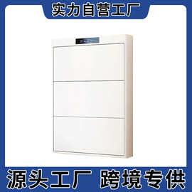 钢制超薄鞋柜钢制翻斗式鞋柜家用门口入户玄关收纳窄柜隐藏大容量
