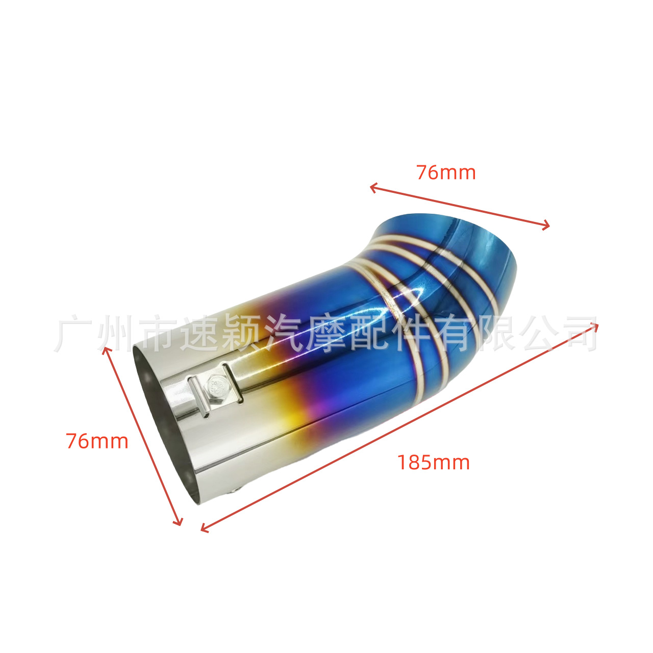 Factory Direct Sales Car Modification Universal Stainless Steel Exhaust Pipe Single Outlet Tailpipe Valve Exhaust Smoke Pipe Tail Tip