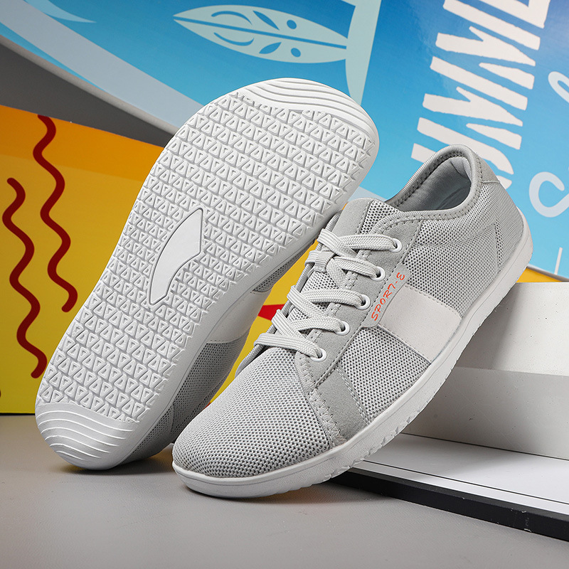 Nuevos zapatos casuales transfronterizos de cabeza ancha descalza con suela suave antideslizante zapatos deportivos transpirables para caminar zapatos de ejercicio para correr en bicicleta