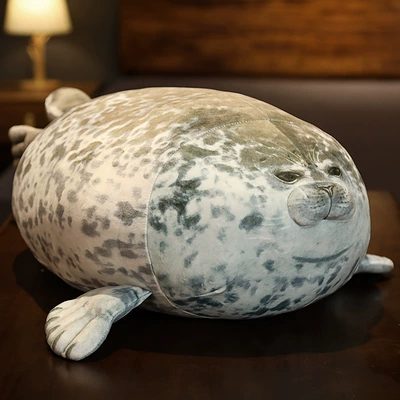 Japan Osaka Seal Pillow Sea Tour House Popular Soft Seal Doll Aquarium Plush Toy Cross-border Hair (Oyuncaq yastıqlar) - gray-seal-20cm