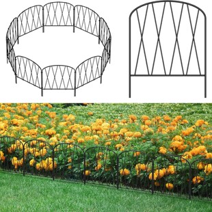 Decorative Garden Grid Fence Iron Rust-proof Dog Animal Barrier Courtyard Landscape Courtyard Cross Border