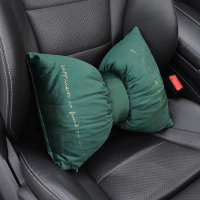 car pillow creative cute, Headrest - green-waist-support-single