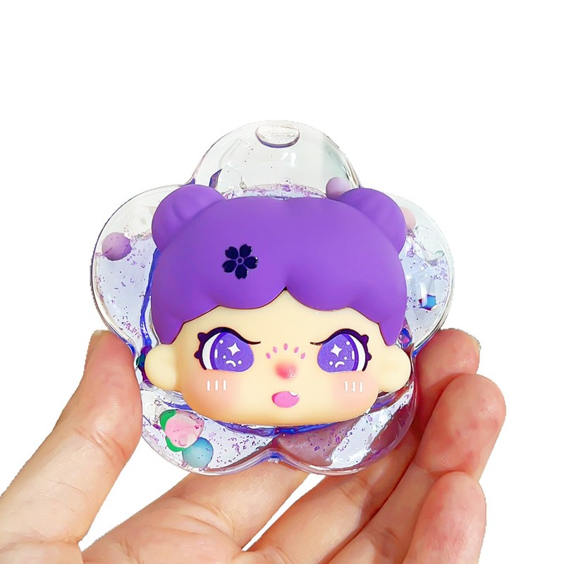 花びらガールアクリル小さなクリエイティブかわいい漫画の装飾品トレンディなガーリーハート寝室の小さなギフトデスクトップ装飾|undefined