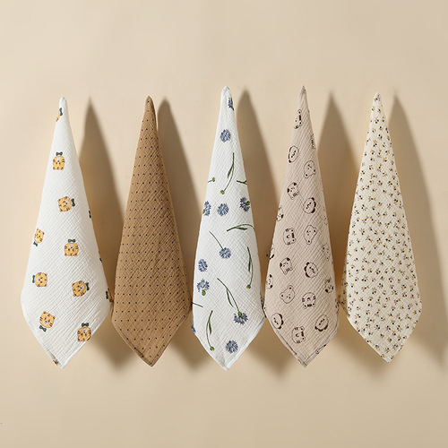 Newborn soft saliva towel baby pure cotton face wash small square towel baby special bath towel wash butt handkerchief