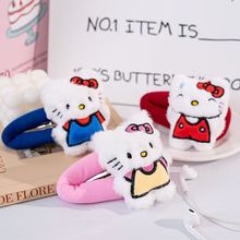 可爱卡通HelloKitty掰掰毛绒机器猫少女洗脸发夹发饰秋冬刘海夹子