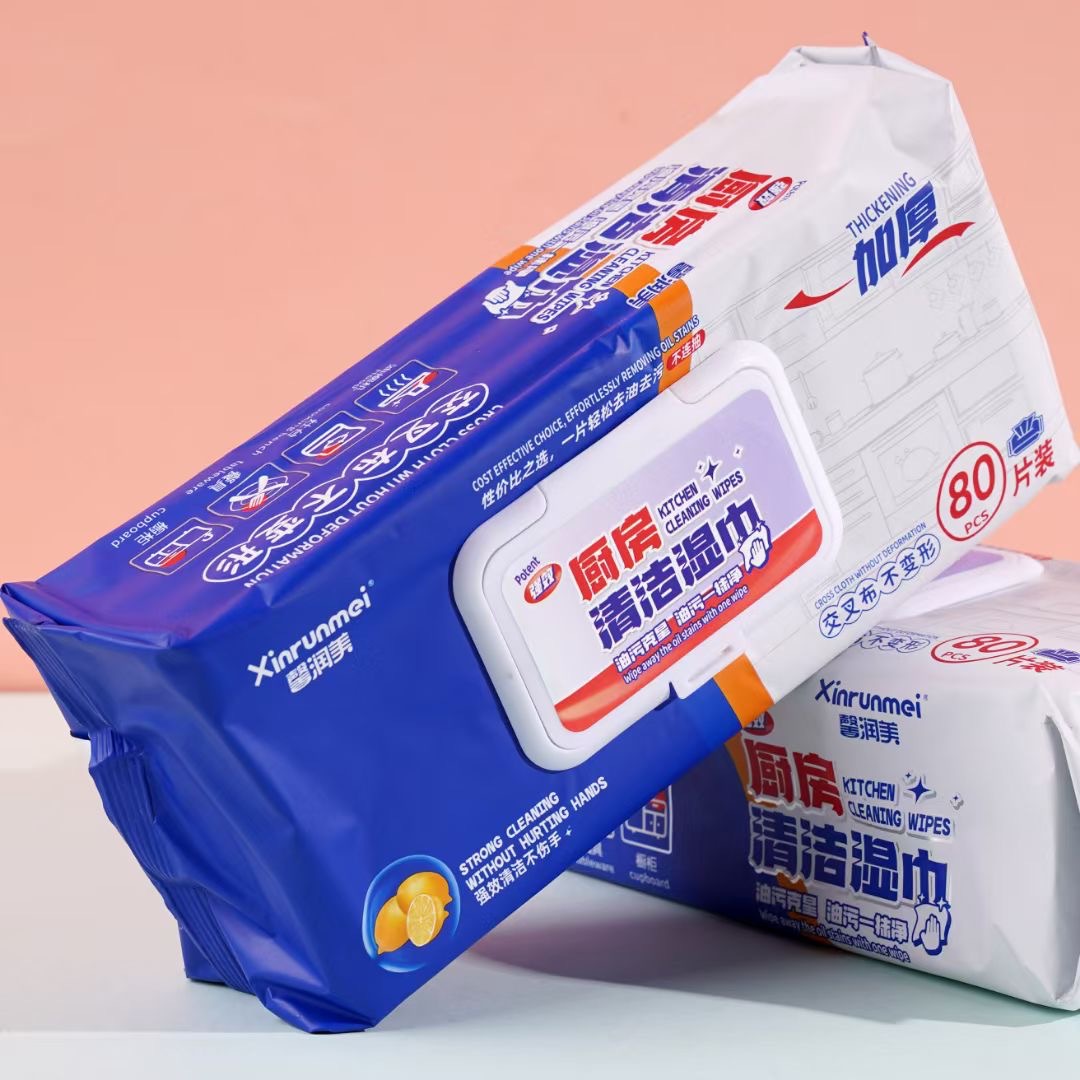 80 kitchen cleaning wipes to remove heavy oil stains range hood household disposable cloth strong oil stains wet tissue paper