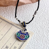 Ethnic necklace, design advanced retro chain for key bag , Chinese style, ethnic style, light luxury style, high-quality style