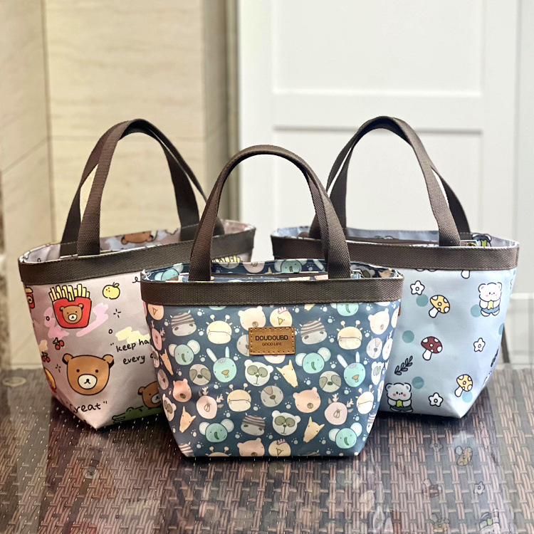 New Zipper Waterproof Toiletry Bag Portable Lunch Box Bag Student Commuting Snack Bag Lunch Bag Portable Women's Bag Mommy
