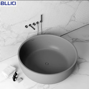 Круглая ванна из искусственного камня Round artificial stone bathtub