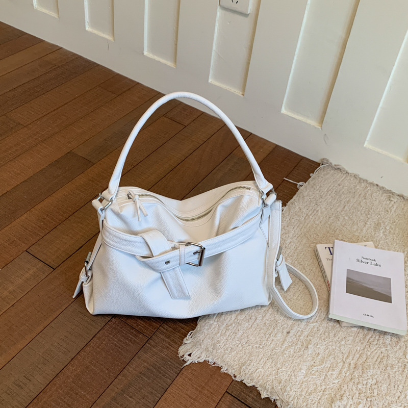Bolsa de cubo de gran capacidad de sensación cotidiana texturas retrógradas mochila de hombro de viaje de moda bolsa de mano casual image 11