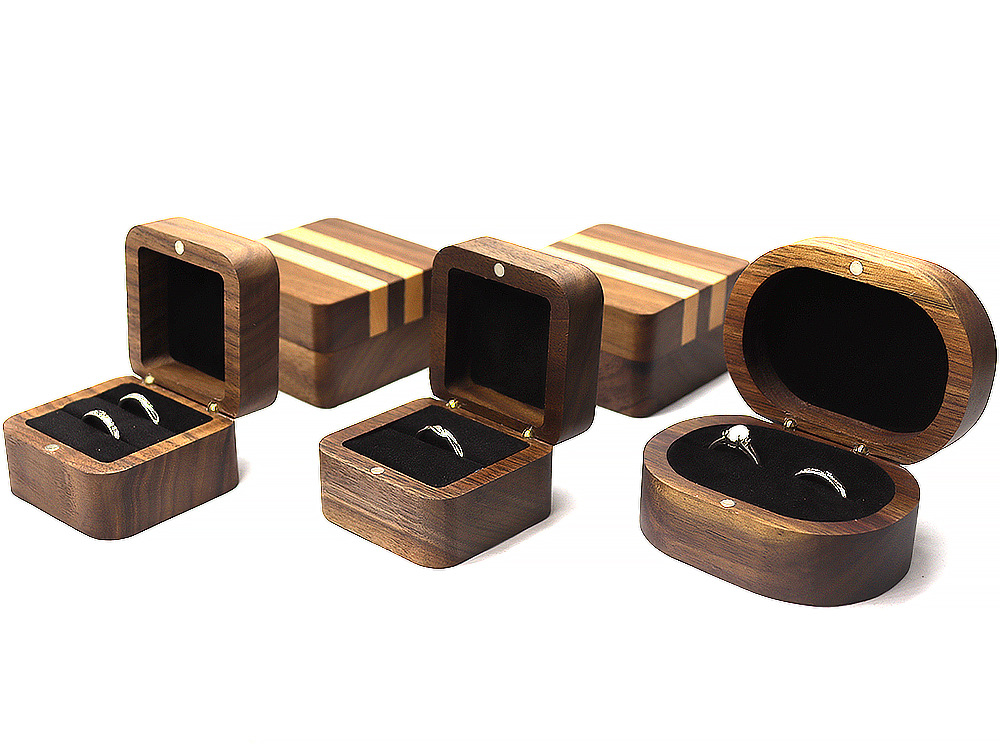 Simple Style Classic Style Solid Color Wood Jewelry Boxes display picture 6