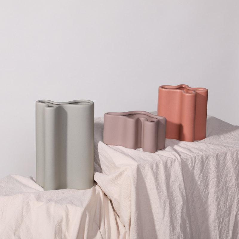 Nordic moderno ins Morandi florero arreglo de flores decoración geométrica abstracta decoración de entrada de escritorio florero