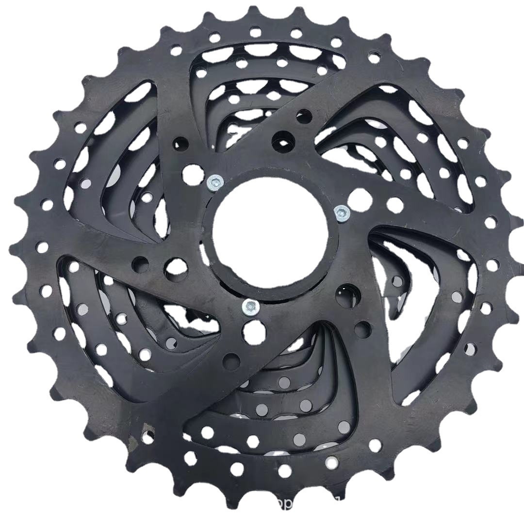 Volante de cassette de bicicleta de montaña 8/9/24/27 velocidad cassette negro placa volante velocidad de viaje diaria 8 velocidad/9 velocidad engranaje