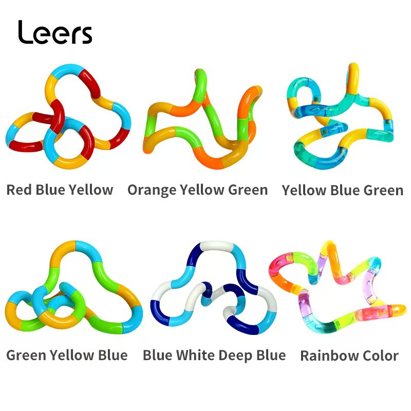 Manufacturer's Cross-Border Popular Solid Color Twist Toy, 18-Section Multi-Color Temperature-Changing Winding Finger Focus Training Toy