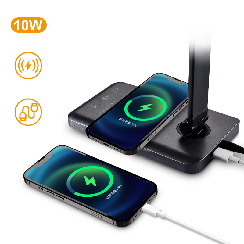 Lámpara de carga inalámbrica recargable lámpara de protección para los ojos estudiante aprendizaje lectura pequeña lámpara de mesa escritorio lámpara plegable lámpara de noche al por mayor