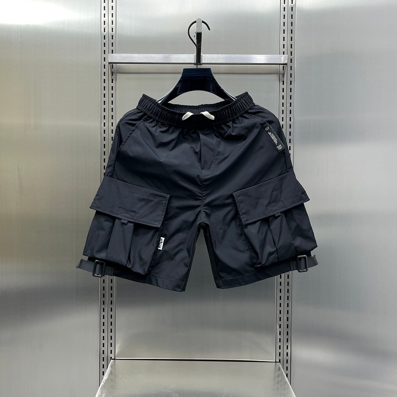 2025 Summer Trendy American-Style Multicolor Fluorescent Colorful Cargo Shorts for Men with Multiple Pockets, Straight-Leg Knee-Length Couple Style