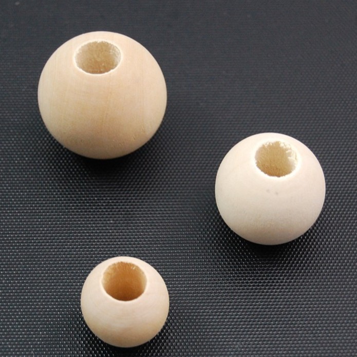 Cuentas de madera joyería 8-50mm cuentas de agujero grande vino rojo madera redonda cuentas de madera DIY perlas sueltas accesorios venta directa al por mayor