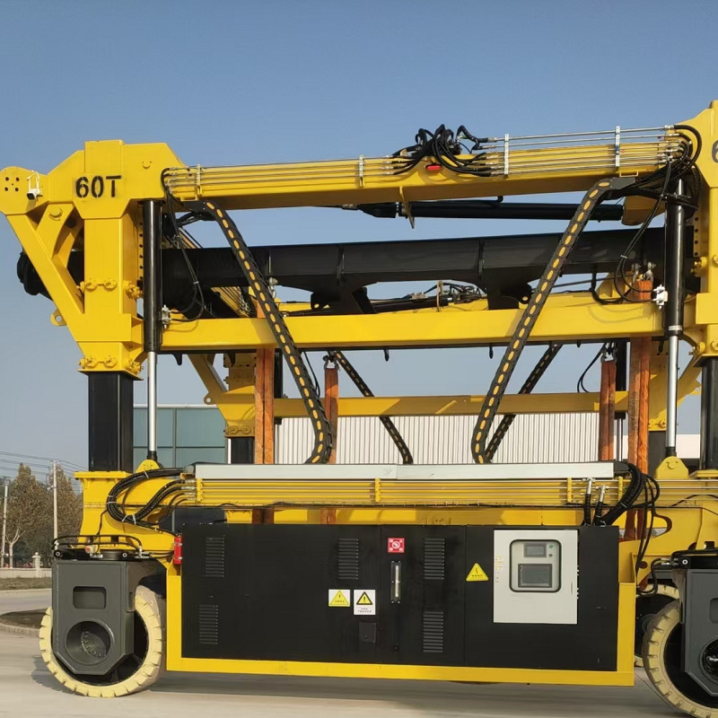 Baowei Lifting Intelligent Container Straddle Carrier Low Noise Flexible Steering High Efficiency for Yard and Dock Use