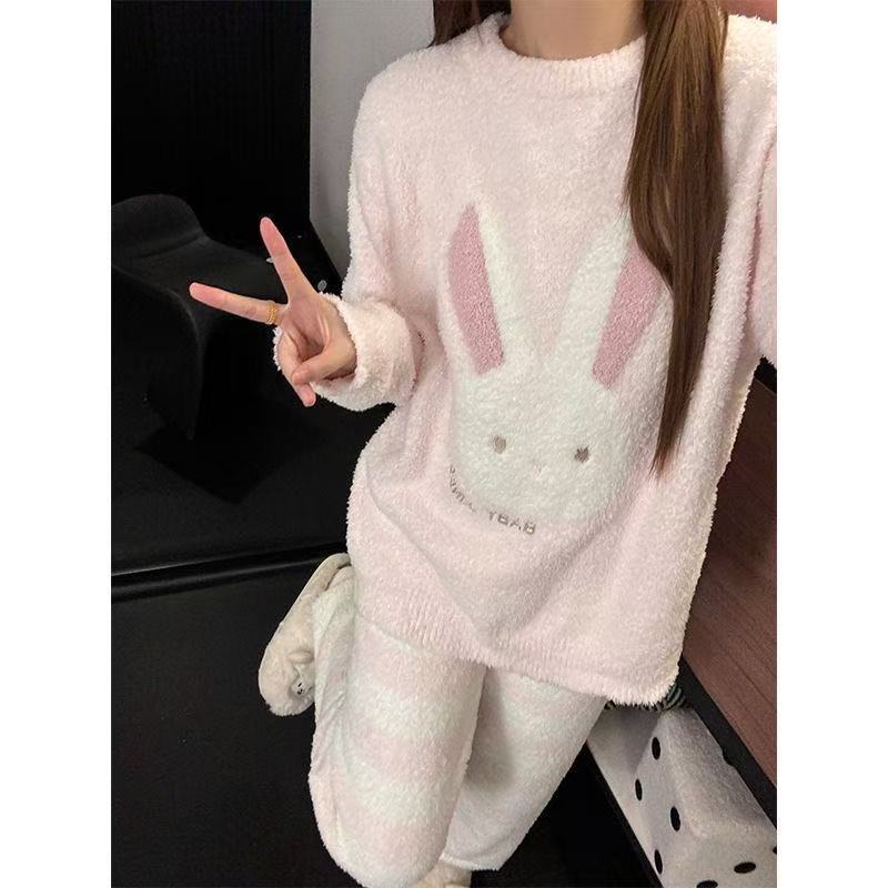 パジャマ 冬用 レディース コーラルフリース 2025年新作 冬用フランネル 秋冬 ホームウェアセット 工場直販