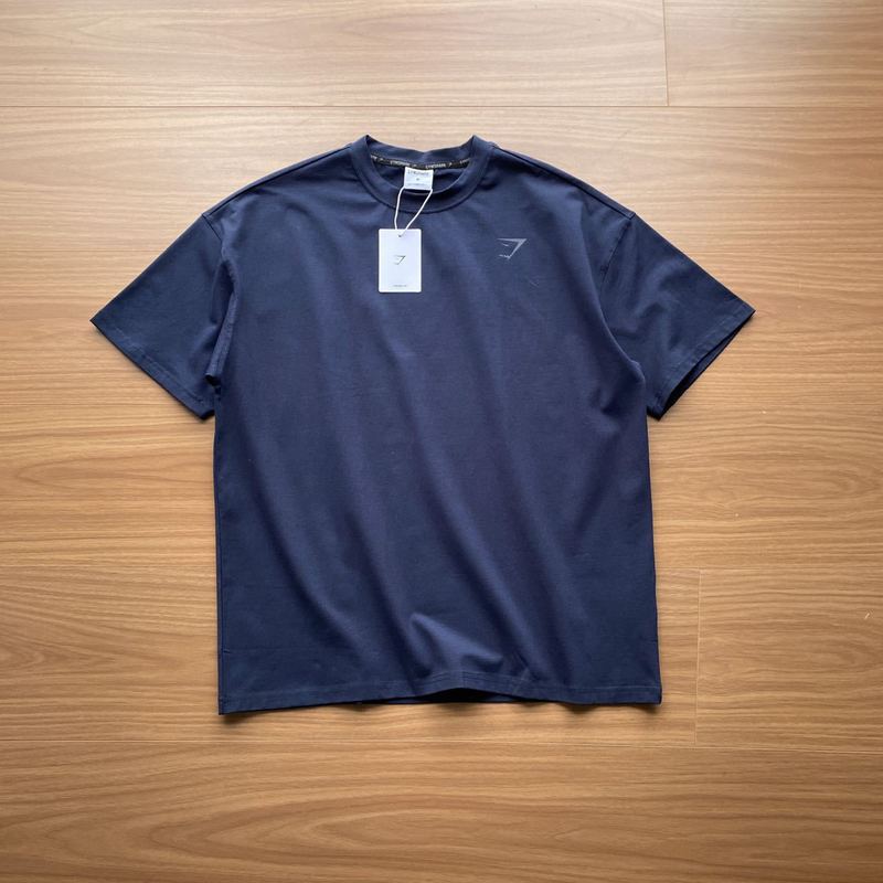 GYMSHARK マッスルシャー フィットネス トレーニング 通気性 半袖 Tシャツ 夏 メンズ ヘビースポーツ ルーズ トップ|undefined