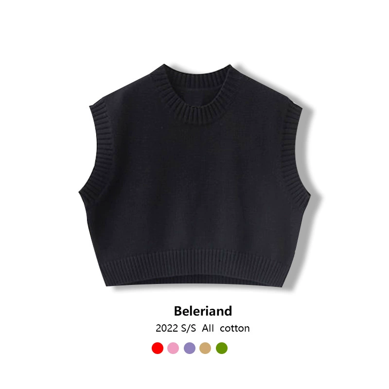 (Cross-border trading), children's knitted black vest, sweater for boys, children's clothing, for teenagers, family style