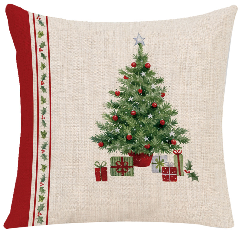 Santa Claus, Letter Pattern Cute Santa Claus Letter Chemical Fiber Pillow Cases