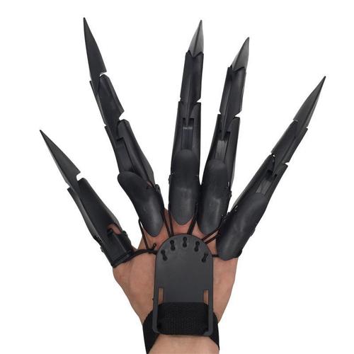 Black dragon claws with movable joints and flexible gloves toy Halloween role-playing horror ghost hand props