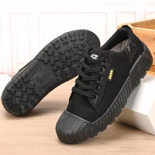 春季解放鞋子星一代男工地耐磨帆布劳保男作训鞋批发