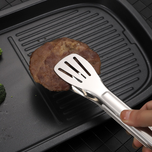 304 three-line thickened stainless steel food clips food clips buffet steak bread barbecue barbecue clips