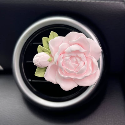 Jasmine Flower Car Perfume Aromatherapy Car Perfume Aromatherapy - jasmine-air-outlet-pink-comes-with-1-bottle-of-perfume-other-scents