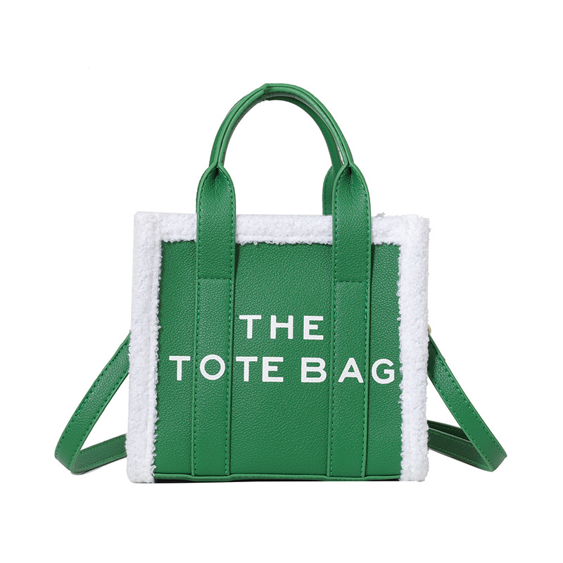 Mini bolso de mano portátil de lana de cordero para mujeres 2023 nuevo estilo coreano de moda de alta calidad bolsa de mensajero del hombro